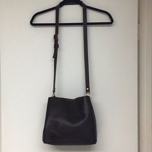 Portland Leather Crossbody Butterfly bucket bag
